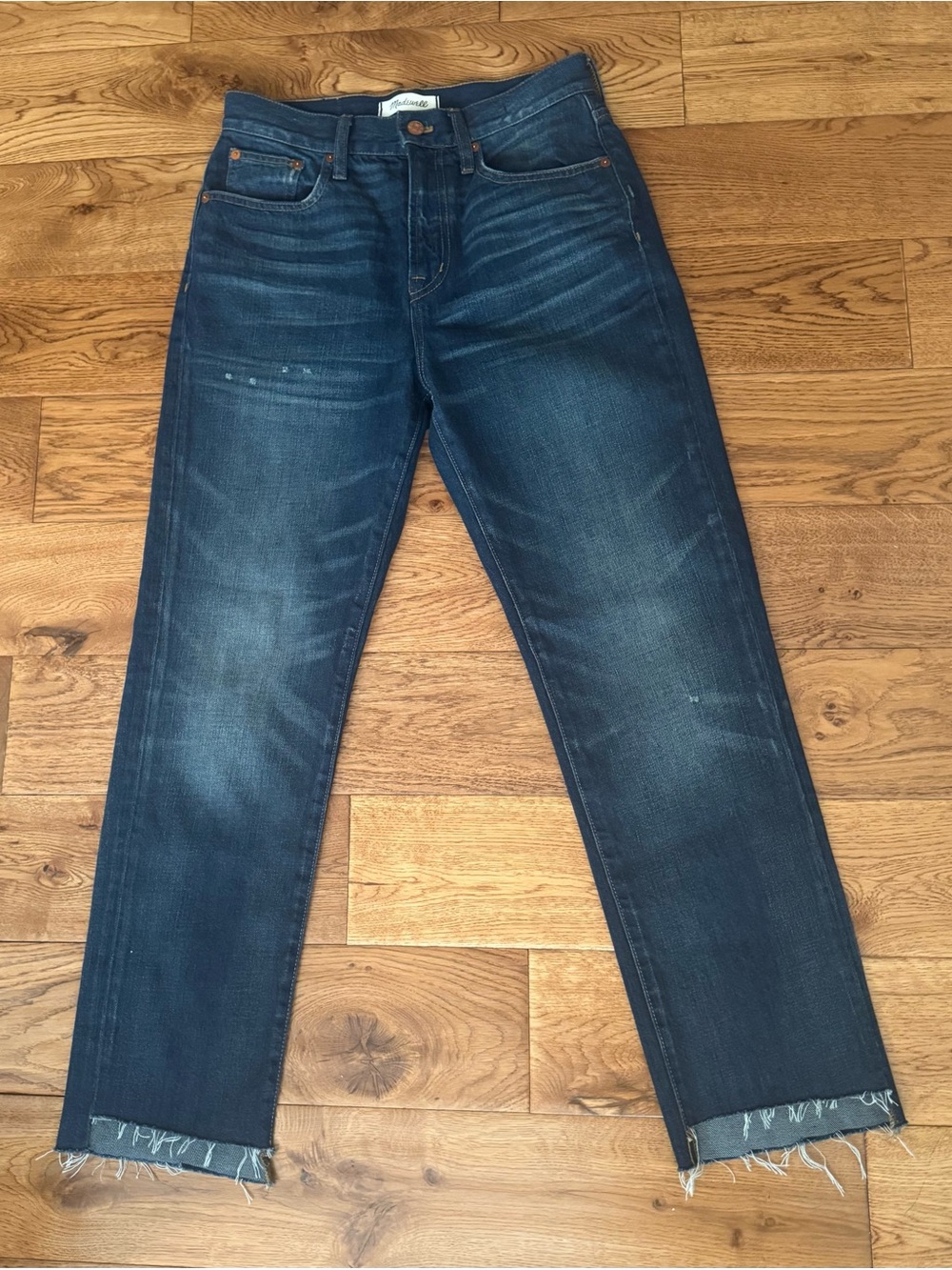 Madewell Dark Blue Straight Jeans